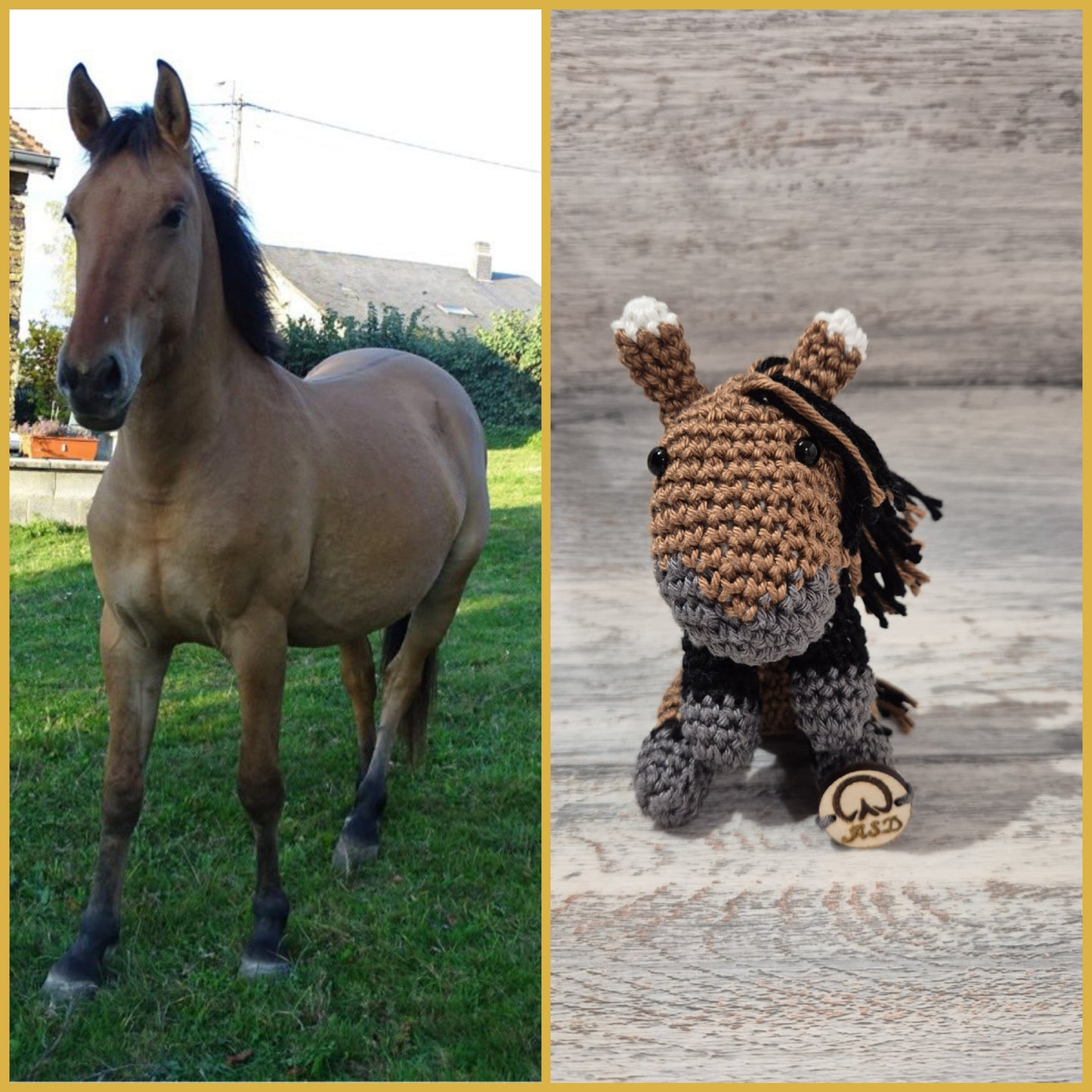 🐴 Effigie "Le Mignon" – Cheval entier au crochet