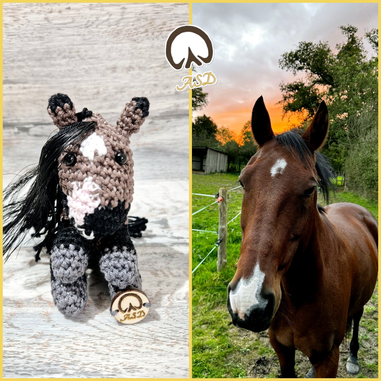 🐴 Effigie "Le Mignon" – Cheval entier au crochet
