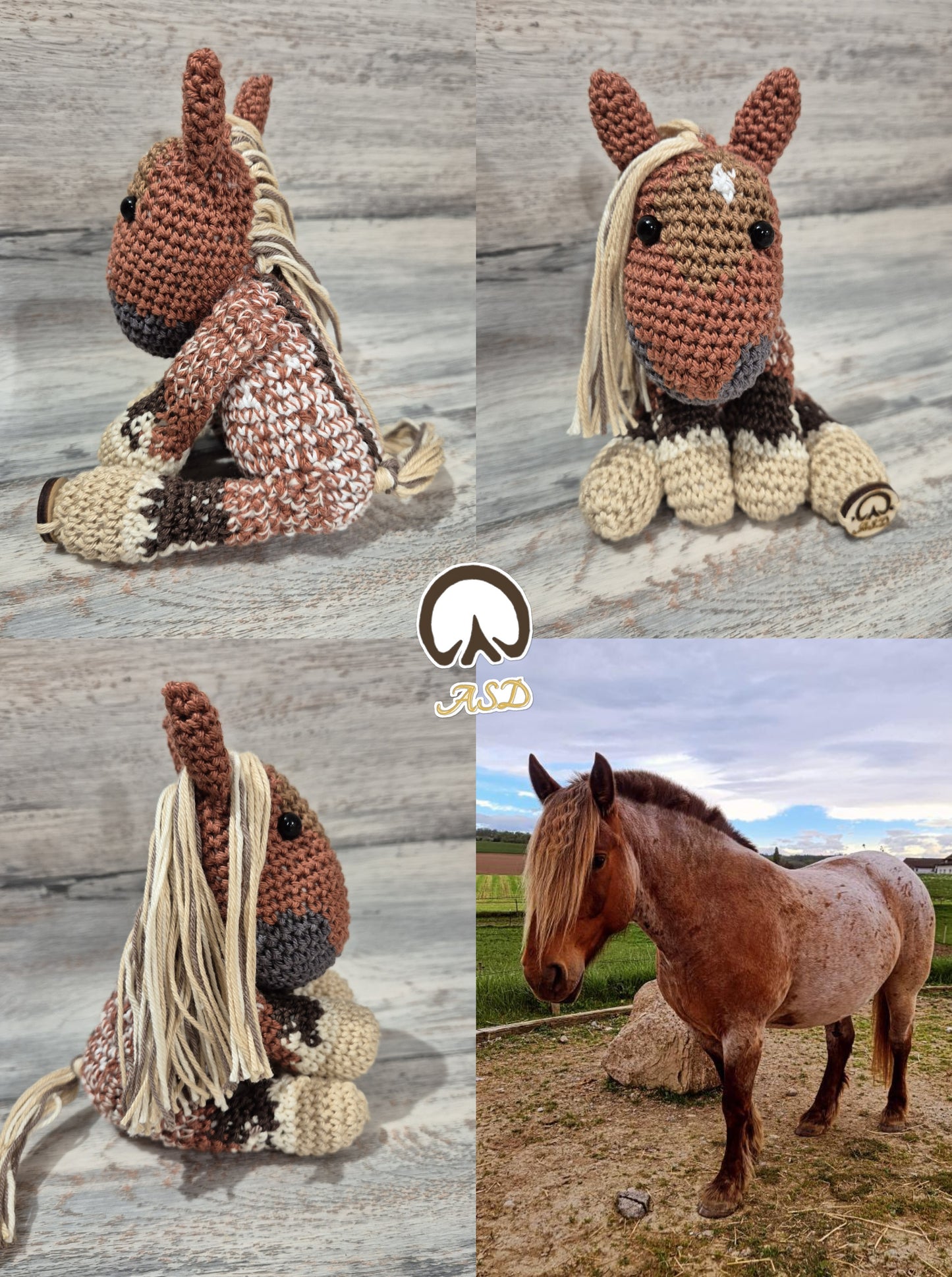 🐴 Effigie "Le Magnifique" – Cheval entier au crochet