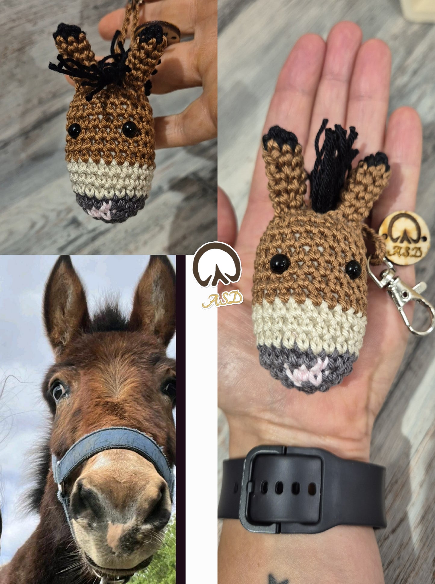 ✨ Effigie "Le Mimi" – Tête de cheval au crochet