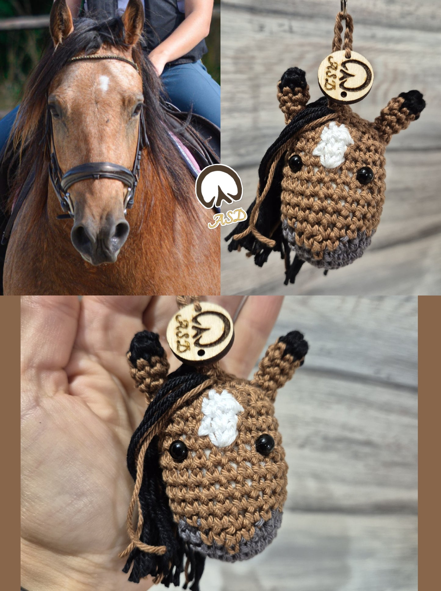 ✨ Effigie "Le Mimi" – Tête de cheval au crochet