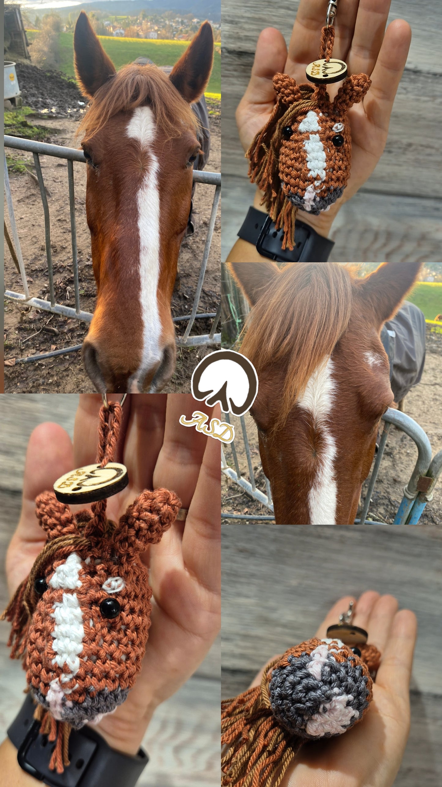 ✨ Effigie "Le Mimi" – Tête de cheval au crochet