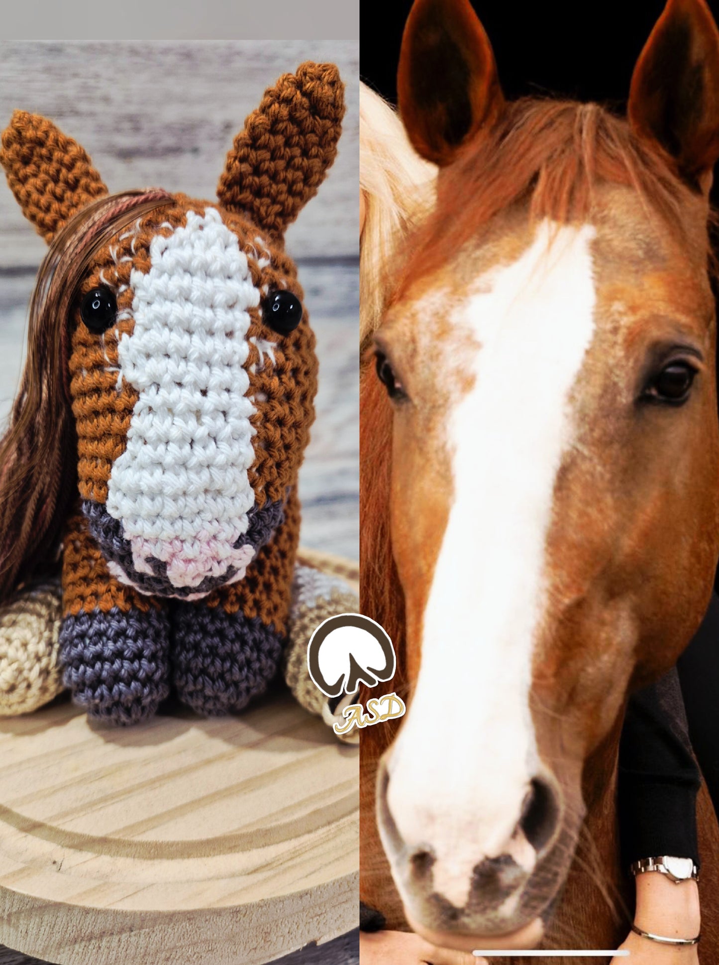 🐴 Effigie "Le Magnifique" – Cheval entier au crochet