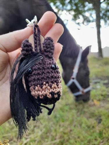 ✨ Effigie "Le Mimi" – Tête de cheval au crochet