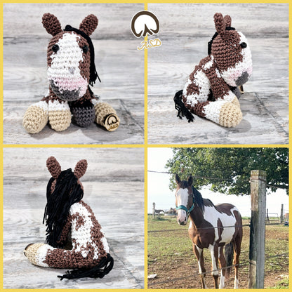 🐴 Effigie "Le Magnifique" – Cheval entier au crochet