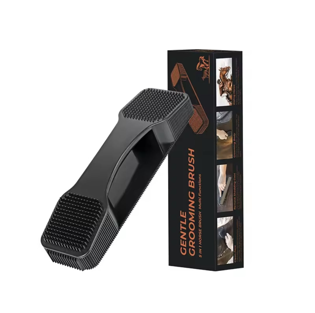 Brosse de pansage ergonomique pour chevaux – spéciale mue, massage & nettoyage rapide