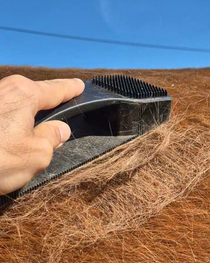 Brosse de pansage ergonomique pour chevaux – spéciale mue, massage & nettoyage rapide
